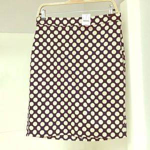 NWT J. Crew Navy Polka Dot Pencil Skirt